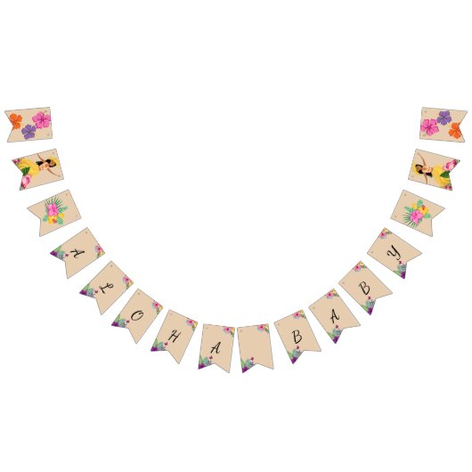 Aloha Baby shower bunting banner (Alle)