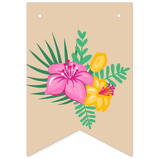 Aloha Baby shower bunting banner (Derde vlag)