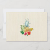 Aloha Baby. Shower Chalk Pineapple Luau Invitation Kaart (Achterkant)