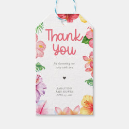 Aloha Baby Shower Favor Tags Cadeaulabel