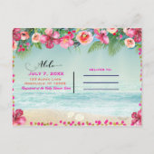 Aloha Baby shower Hawaiian Beach Party Retro Uitnodiging Briefkaart (Achterkant)