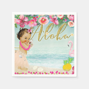Aloha Baby shower Hawaiian Beach Retro Party Servet
