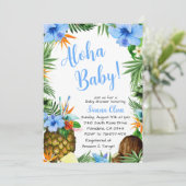 Aloha Baby shower, Hawaiian Luau Kaart (Staand voorkant)