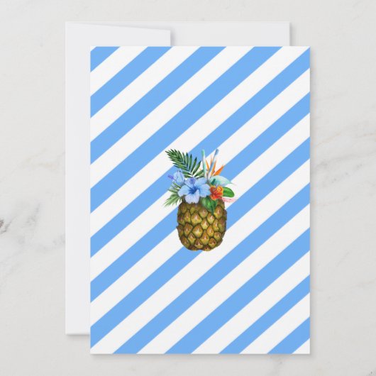 Aloha Baby shower, Hawaiian Luau Kaart (Achterkant)