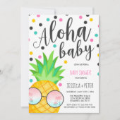 Aloha Baby shower Invitation Pineapple Baby shower Kaart (Voorkant)
