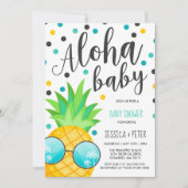 Aloha Baby shower Invitation Pineapple Baby shower Kaart (Voorkant)