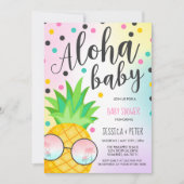 Aloha Baby shower Invitation Pineapple Baby shower Kaart (Voorkant)