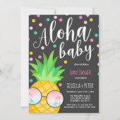 Aloha Baby shower Invitation Pineapple Baby shower Kaart (Voorkant)