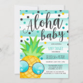 Aloha Baby shower Invitation Pineapple Baby shower Kaart (Voorkant)