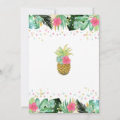 Aloha Baby shower Invitation Tropical Baby shower Kaart (Achterkant)