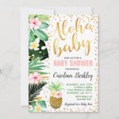 Aloha Baby shower Invitation Tropical Baby shower Kaart (Voorkant)