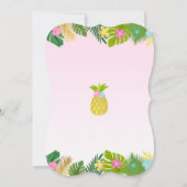 Aloha Baby shower Invitation Tropical Baby shower Kaart (Achterkant)