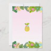Aloha Baby shower Invitation Tropical Baby shower Kaart (Achterkant)