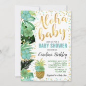 Aloha Baby shower Invitation Tropisch Baby shower Kaart (Voorkant)
