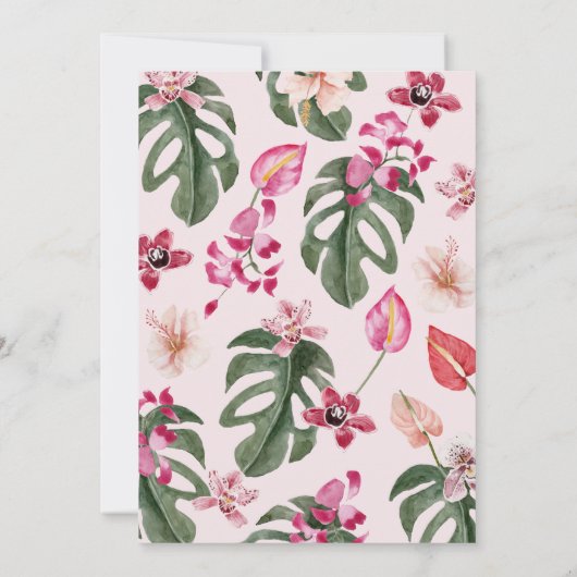 Aloha-Baby shower Kaart (Achterkant)