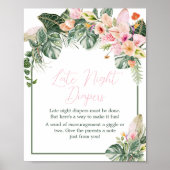 Aloha Baby shower Late Night Luiers Poster (Voorkant)