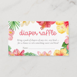 Aloha Baby Shower Luierspel Informatiekaartje