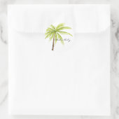 Aloha Baby shower Palm Tree Island Beach Tropisch Ronde Sticker (Tas)