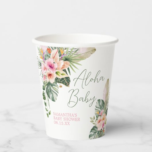 Aloha-Baby shower Papieren Bekers (Voorkant)