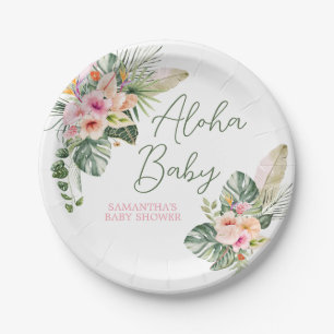 Aloha-Baby shower Papieren Bordje