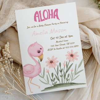 Aloha Baby Shower Party--Tropical Luau Baby Shower Kaart