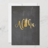 Aloha Baby shower Pineapple Girl Boy Bright Invite Kaart (Achterkant)