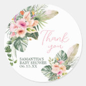 Aloha-Baby shower Ronde Sticker (Voorkant)