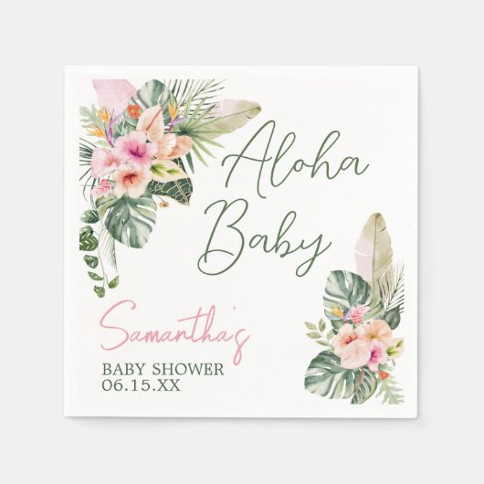 Aloha-Baby shower Servet (Voorkant)