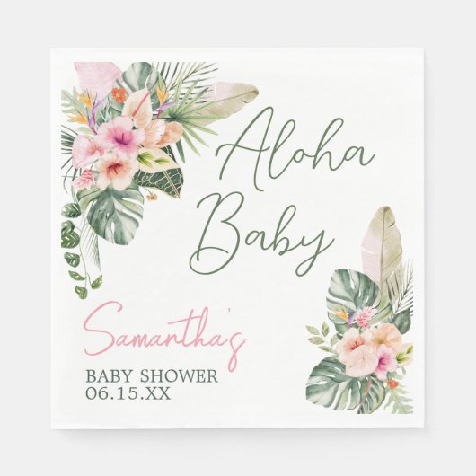 Aloha-Baby shower Servet (Voorkant)