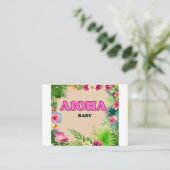 Aloha Baby shower Theme- Envelope Informatiekaartje (Staand voorkant)