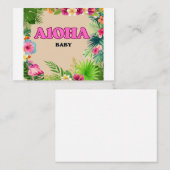Aloha Baby shower Theme- Envelope Informatiekaartje (Voorkant / Achterkant)