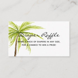 Aloha Baby shower Tropical Diaper Raffle Ticket Informatiekaartje