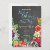 Aloha Baby shower Tropical Luau Boy Blue Uitnodige Kaart (Voorkant)