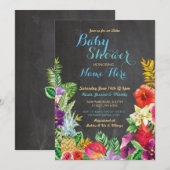 Aloha Baby shower Tropical Luau Boy Blue Uitnodige Kaart (Voorkant / Achterkant)
