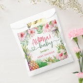 Aloha Baby shower Tropical Luau Girl Pink Bedankzakje (Gezegeld)