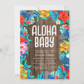 Aloha Baby shower Tropical Luau Theme Kaart (Voorkant)