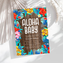 Aloha Baby shower Tropical Luau Theme