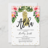 Aloha baby shower tropische ananas kaart (Voorkant)