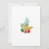 Aloha Baby shower Tropische Luau Boy Blue Invite Kaart (Achterkant)