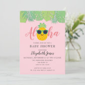 Aloha Baby shower Uitnodiging (Staand voorkant)