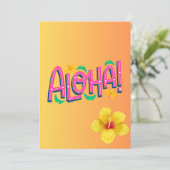 Aloha-Baby shower-uitnodiging Kaart (Staand voorkant)