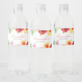 Aloha Baby Shower Waterfles Etiket