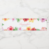 Aloha Baby Shower Waterfles Etiket (Enkel label)