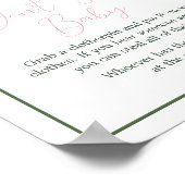 Aloha Baby shower zeg geen Baby Poster (Hoek)