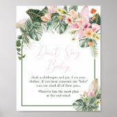 Aloha Baby shower zeg geen Baby Poster (Voorkant)