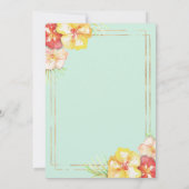 Aloha Baby Tropical Baby shower Invitation Kaart (Achterkant)