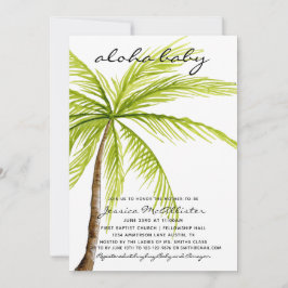 Aloha Baby Tropical Palm Baby shower Invitation Kaart