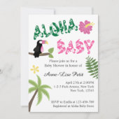 Aloha Baby Tropical Theme Baby shower Kaart (Voorkant)