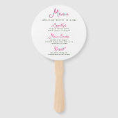 Aloha Baby Tropical Wreath Baby shower Menu Handwaaier (Achterkant)