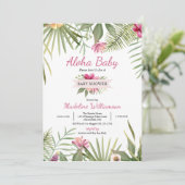 Aloha Baby Tropisch Baby shower Kaart (Staand voorkant)